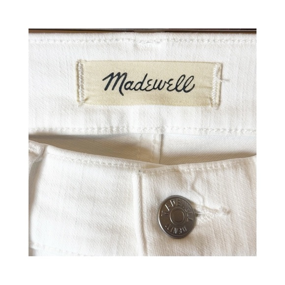 Madewell Kick Out Crop High Rise Jeans Size 25 White | Cropped Kick Flare Denim - Picture 6 of 12